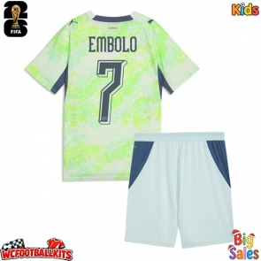 Switzerland Breel Embolo #7 Replica Away Stadium Kit for Kids World Cup 2026 Short Sleeve (+ pants)